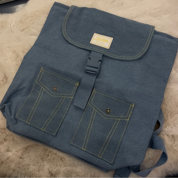 Jean Paul gaultier denim blue backpack - Picture 2 of 6